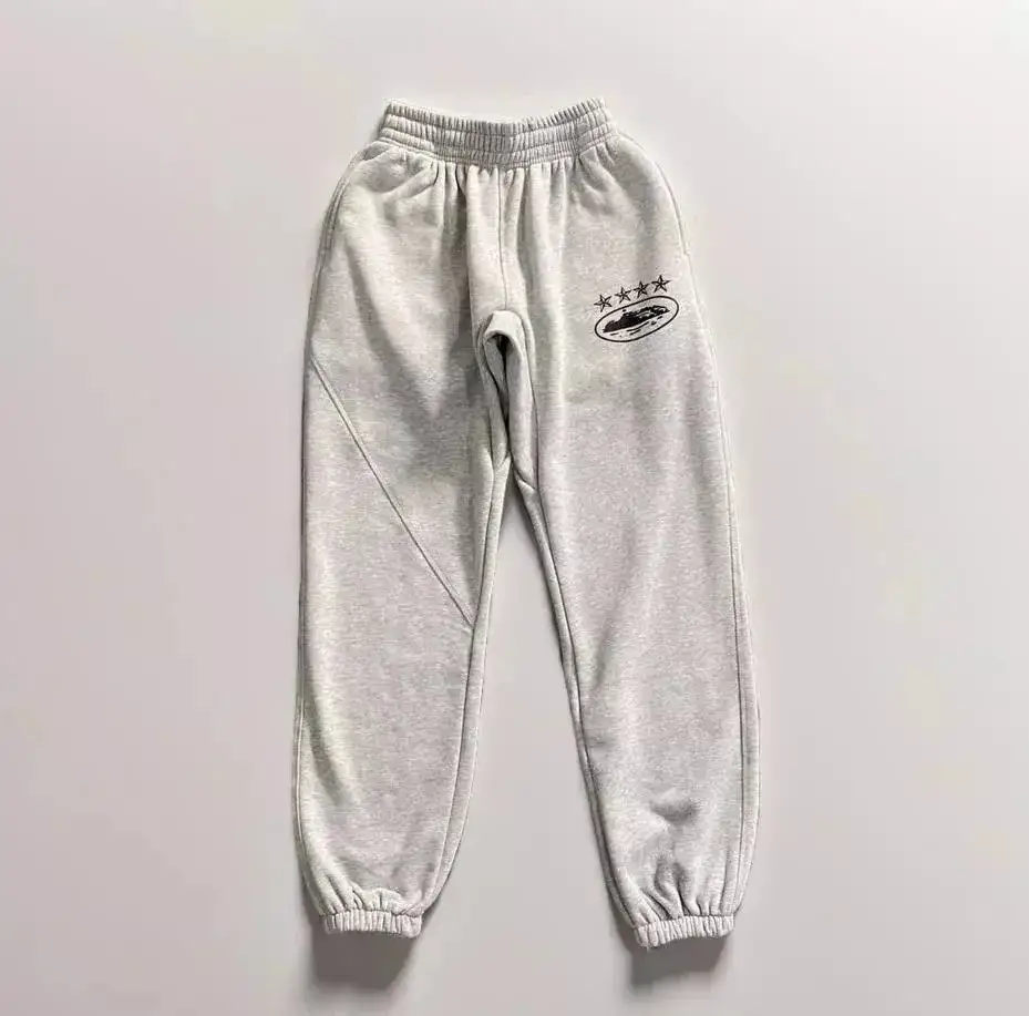 Grey Embroidered Joggers