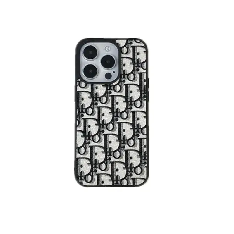 Dior black and white full print Oblique monogram phone case