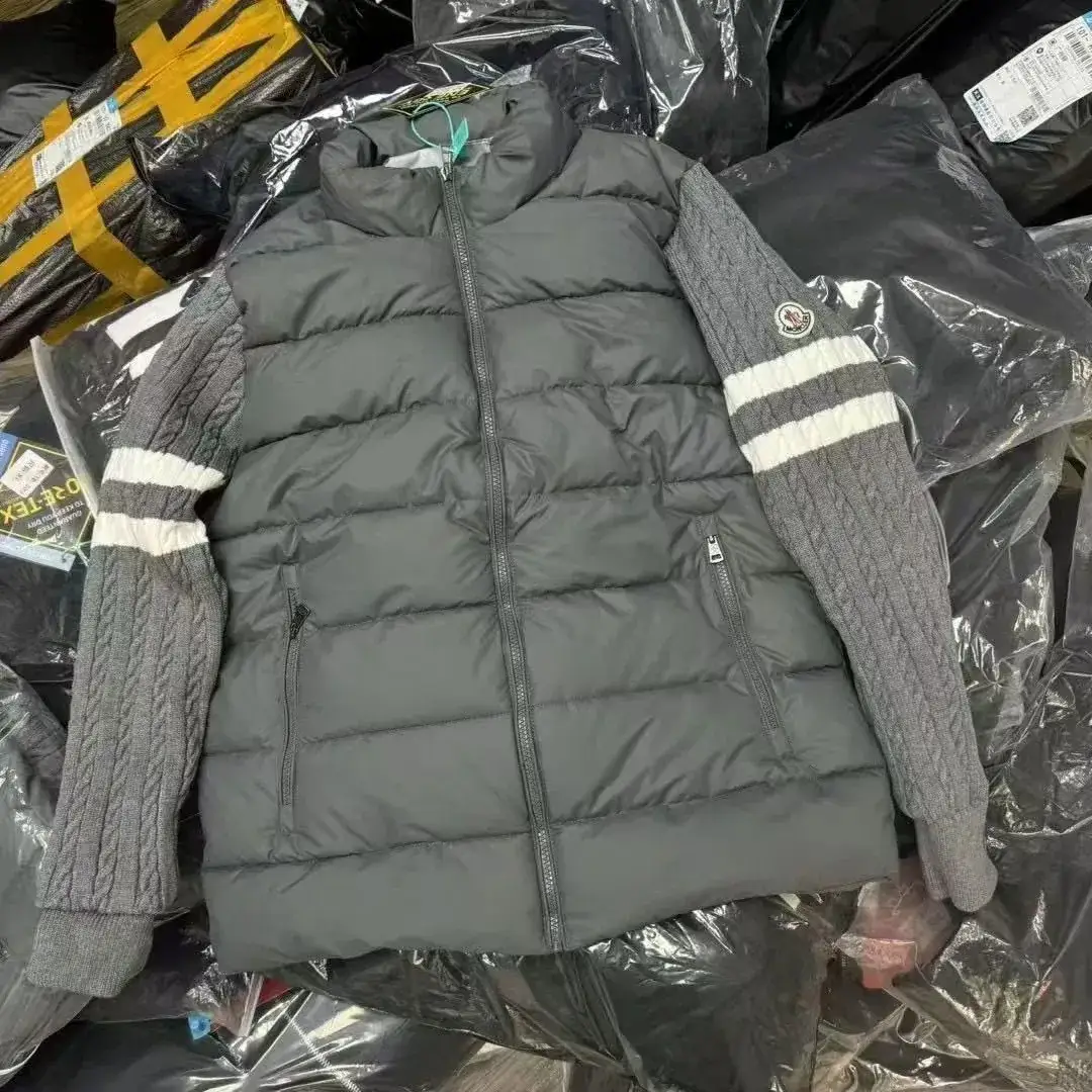 Moncler knit sleeve down jacket