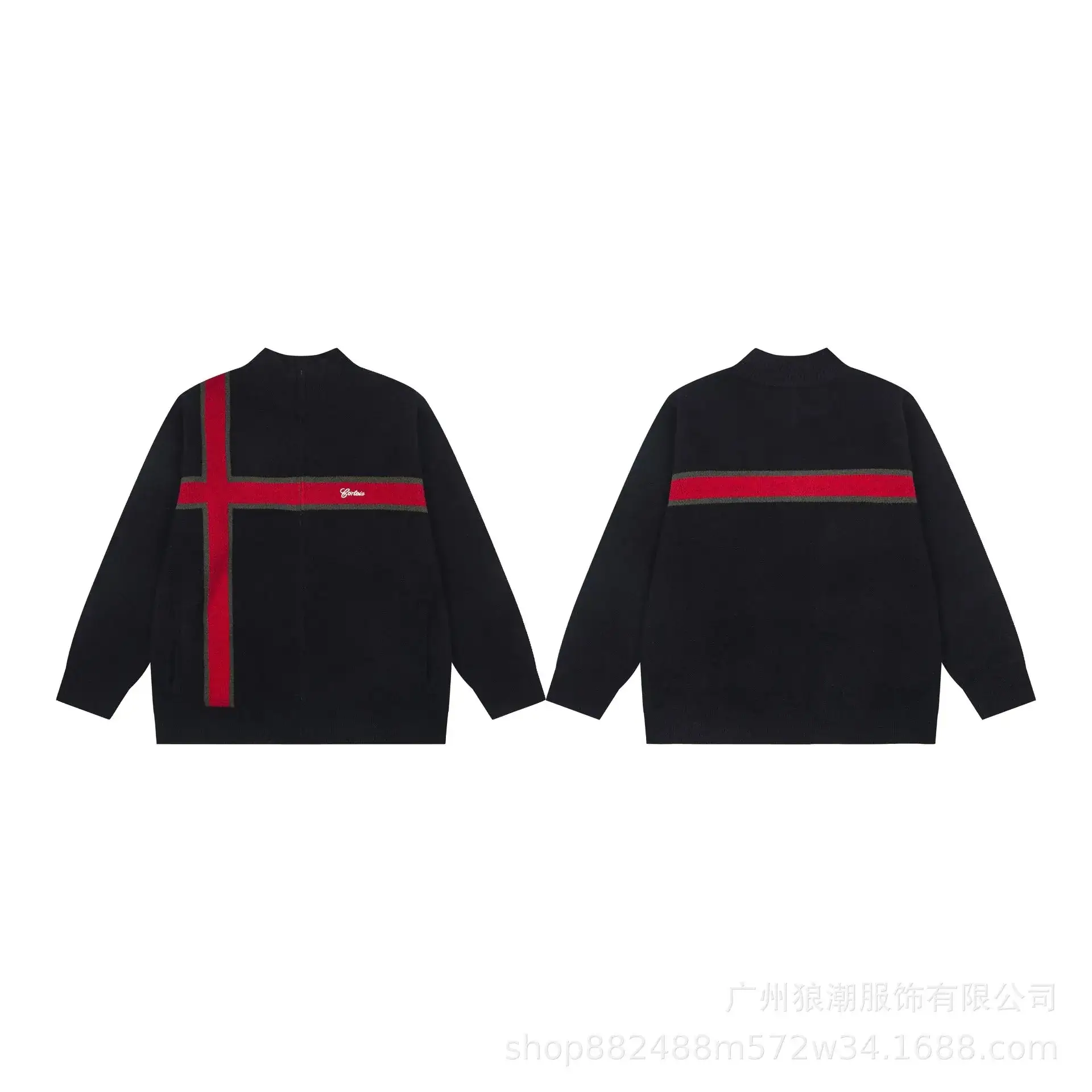 Corteiz Contrast Stripe Crewneck Sweater