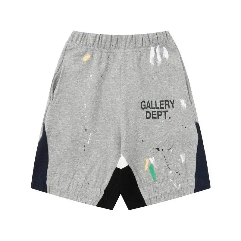 Gallery Dept. High-Street Style Patchwork & Paint-Splatter Athletic Shorts