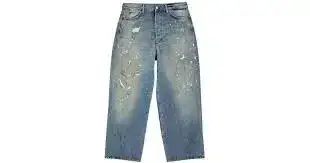 Distressed Paint-Splattered Jeans