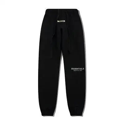 Essentials small side logo black jogger pants