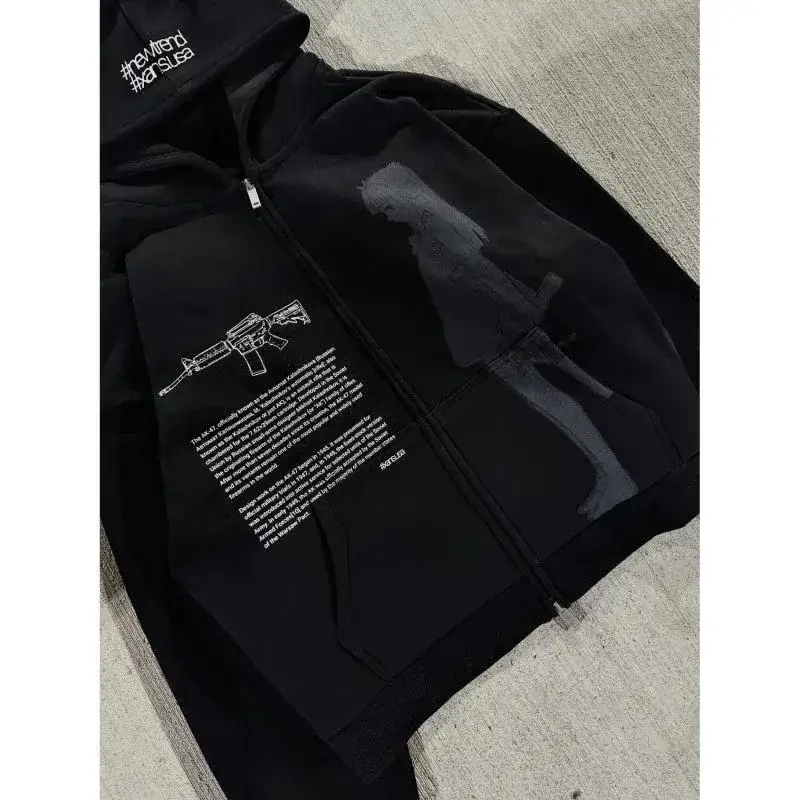 Graphic Zip-Up Hoodie
