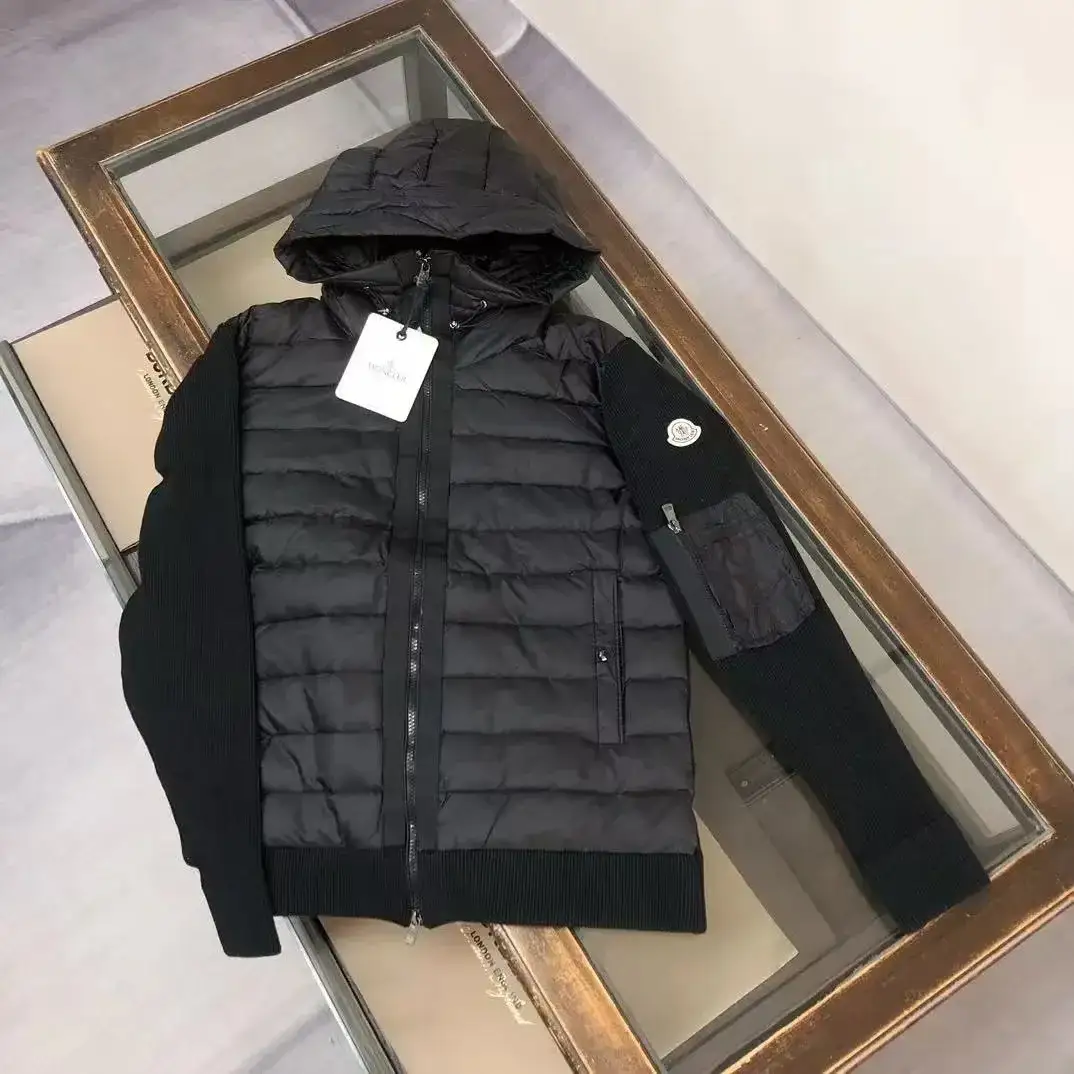 Moncler Knit-Sleeve Puffer Jacket