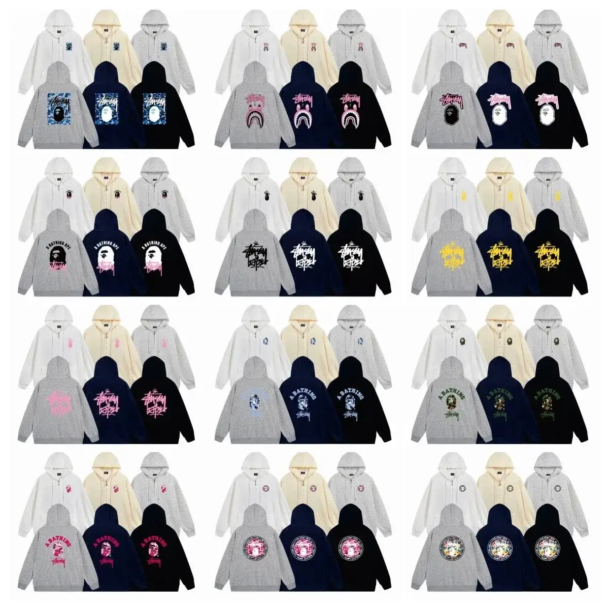 BAPE x Stussy Collaboration Hoodie