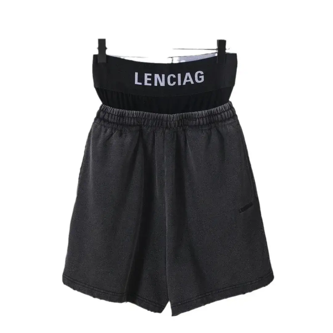 Balenciaga-Style Distressed Sweatpants with Double-Layered Waistband