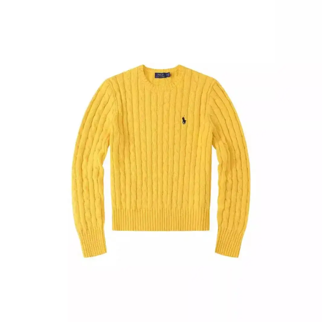Polo Ralph Lauren Cable-Knit Crewneck Sweater Yellow