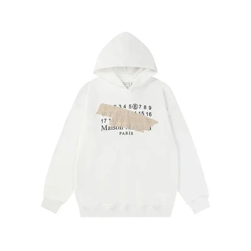 Maison Margiela Classic Numbered Tape Print Hoodie