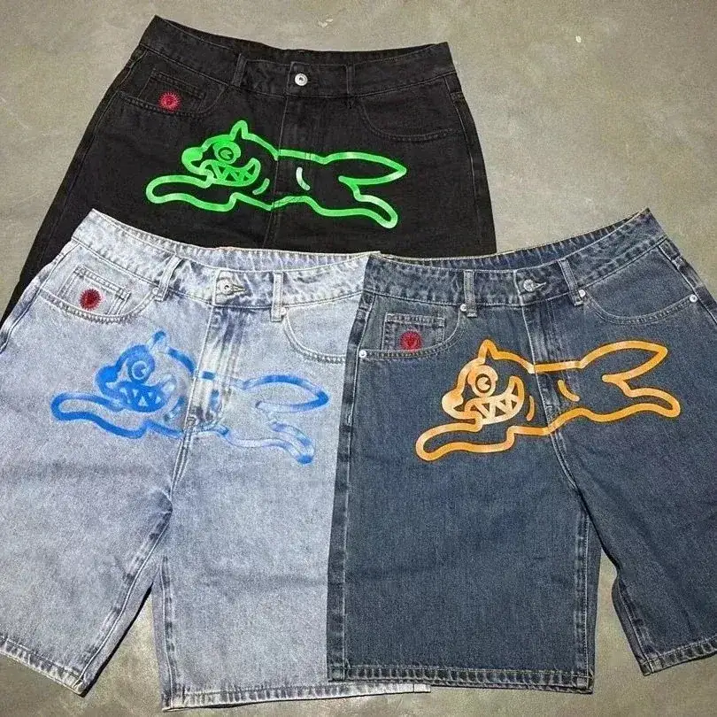 BBC Icecream Classic "Running Dog" Denim Shorts