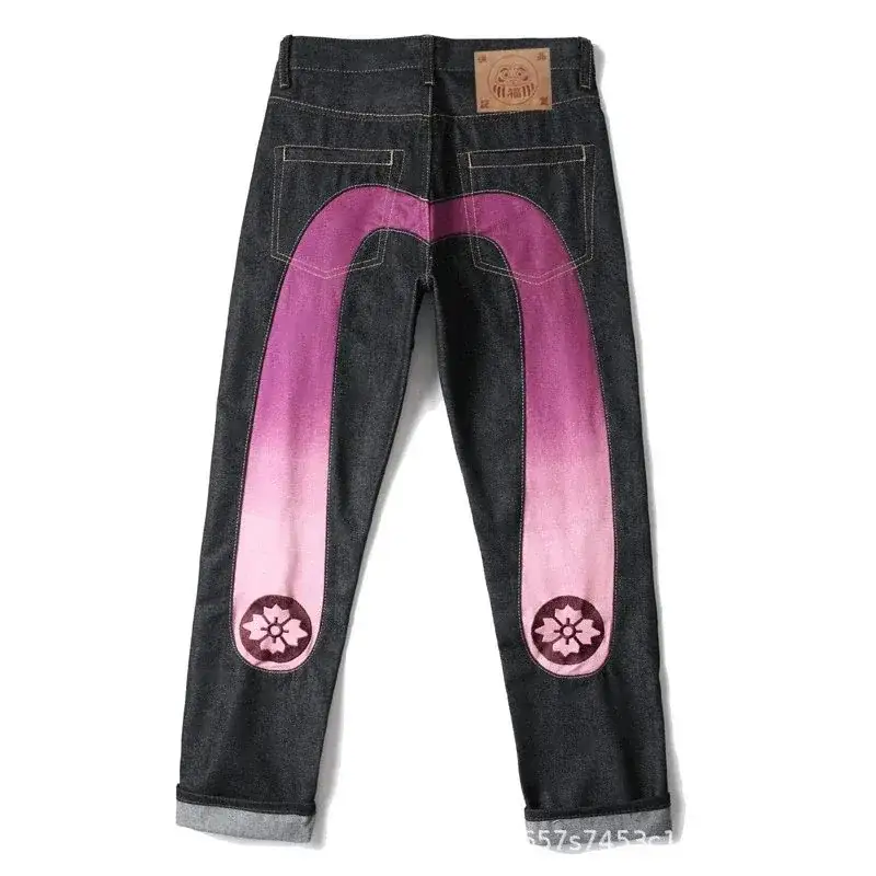 EVISU Classic Gradient "Big M" Cherry Blossom Jeans