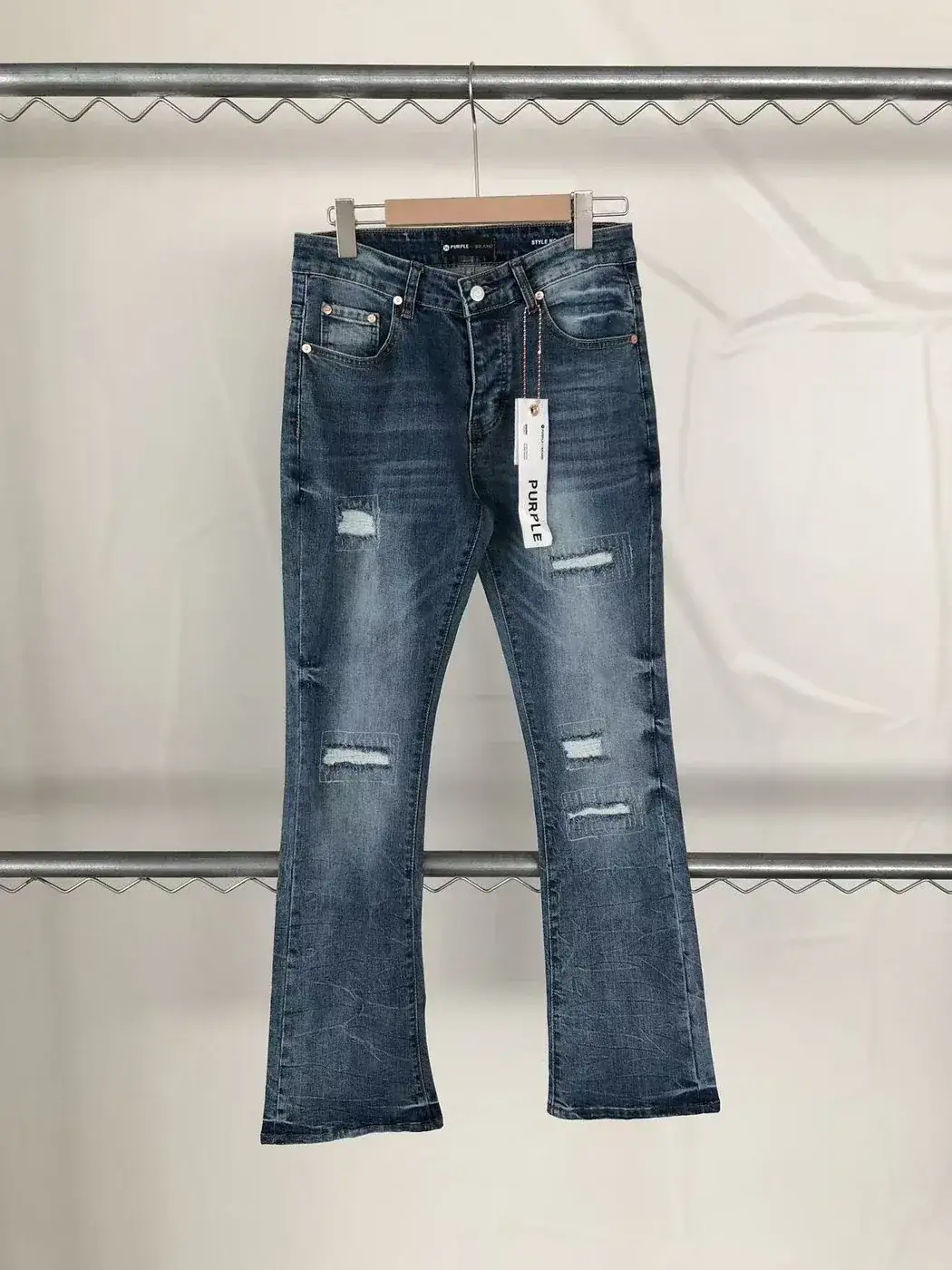 Purple Brand Distressed Flared Jeans