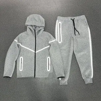 Nike Reflective Zip-Up Tracksuit Grey