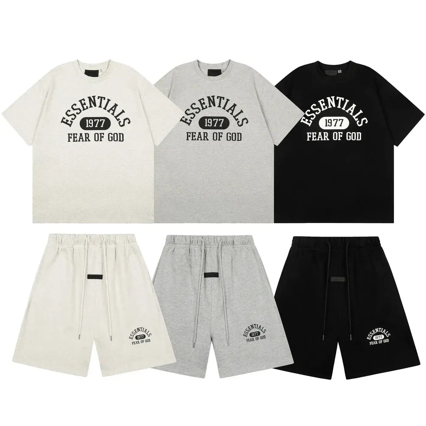 Fear of God Essentials 1977 letter T-Shirt & shorts set