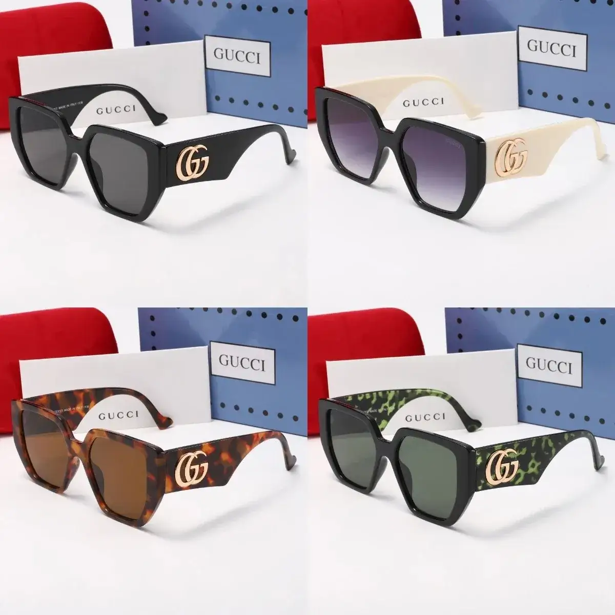 Gucci Large-Frame Square Sunglasses