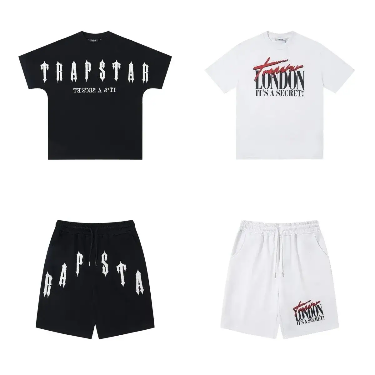Trapstar gothic letter T-Shirt and shorts set