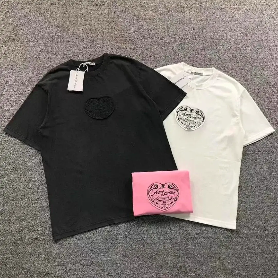 Acne Studios heart patch printed T-Shirt