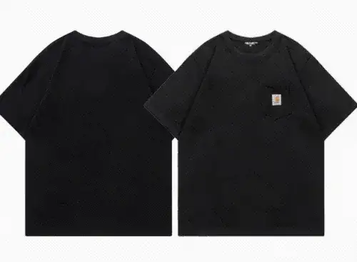 Black Chest-Patch T-Shirt