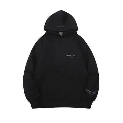 Essentials small logo black hoodie