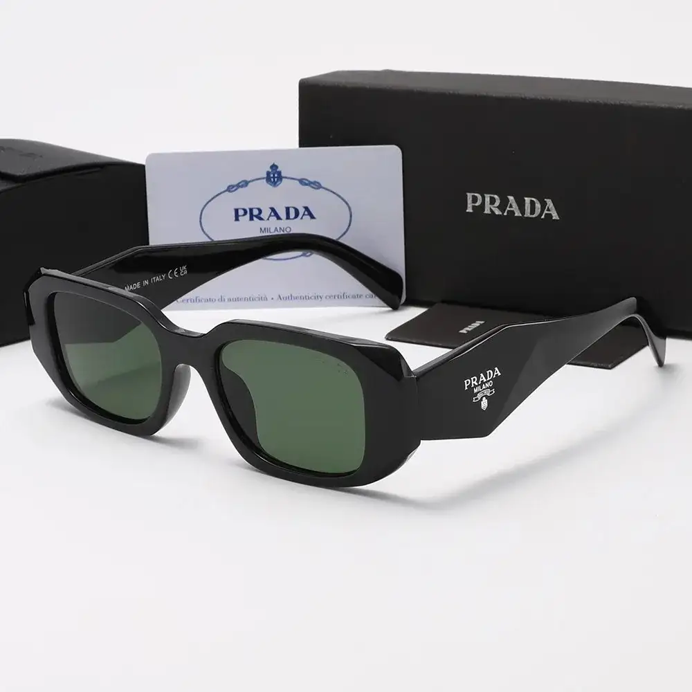 Prada PR 17WS Symbole Sunglasses Black Green