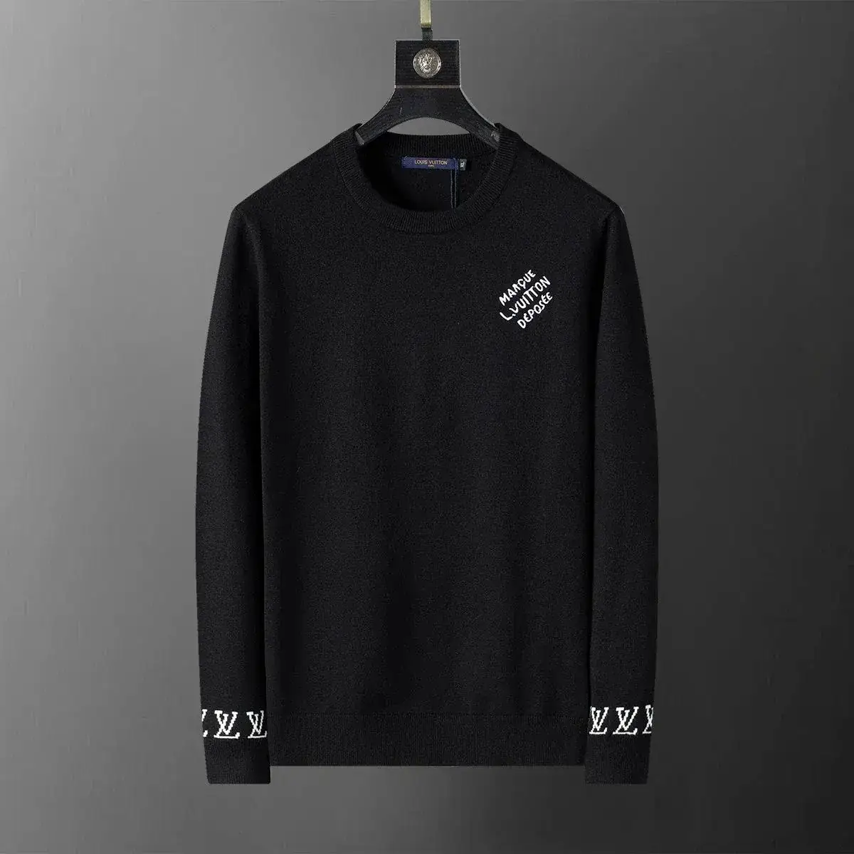 Louis Vuitton Brand Signature Crew-Neck Knit Sweater
