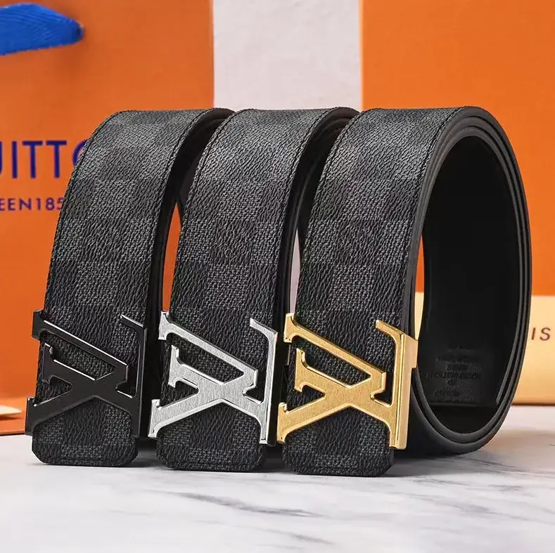 Louis Vuitton Damier LV Buckle Belt Black