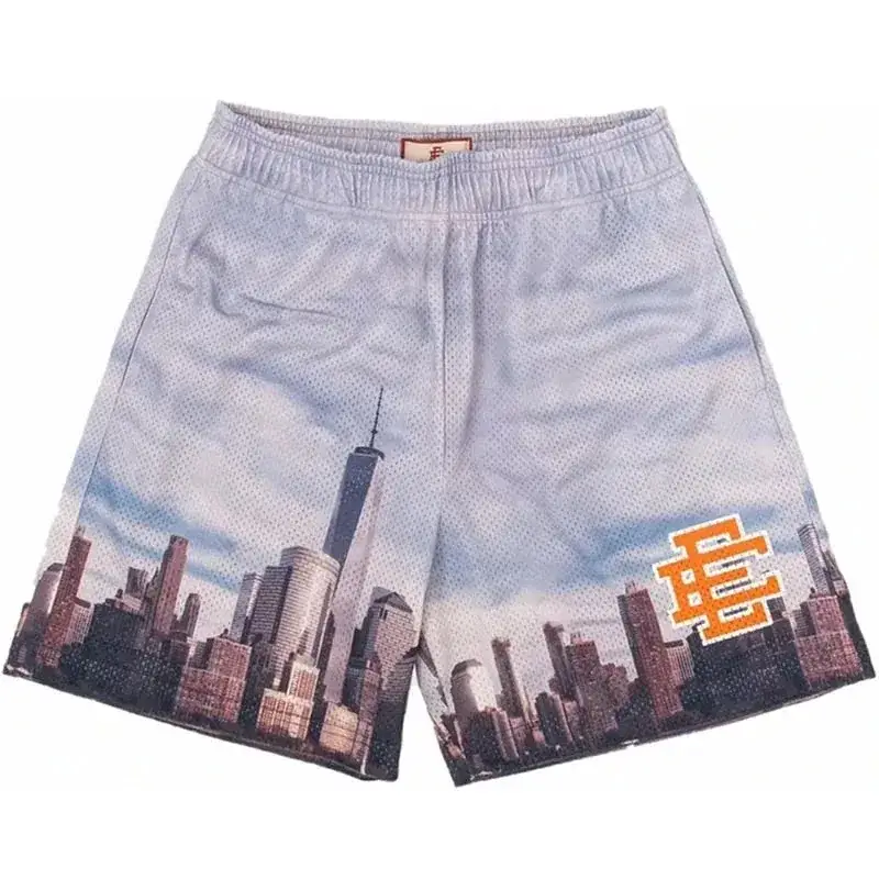 Eric Emanuel (EE) New York Skyline Print Mesh Shorts