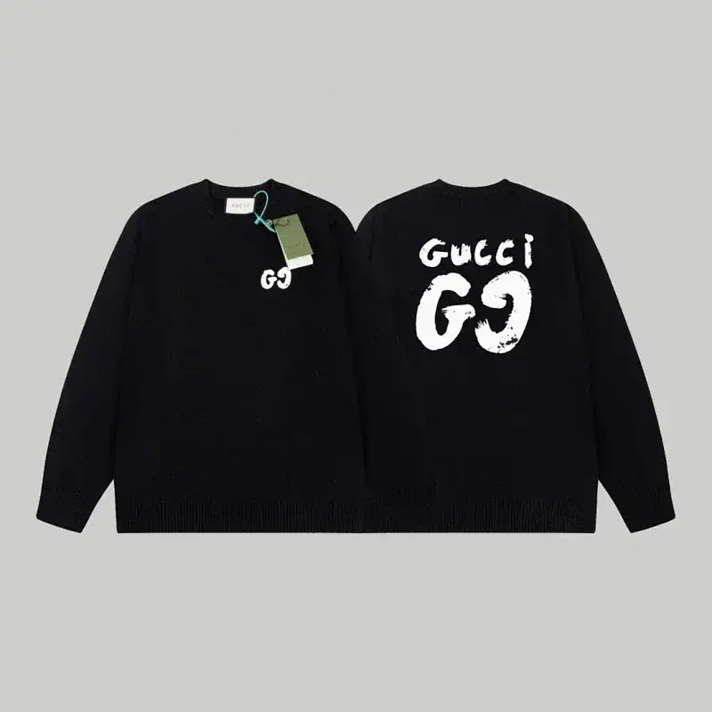 Gucci Graffiti-Style GG Logo Crewneck Sweater