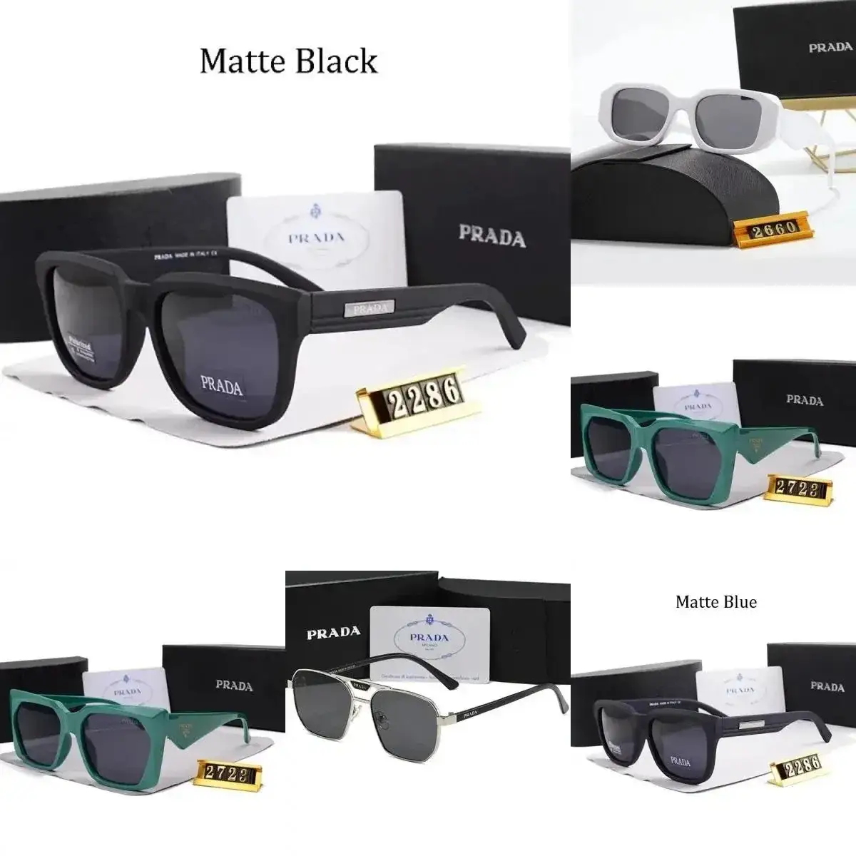 Prada Vintage-Style Square Sunglasses