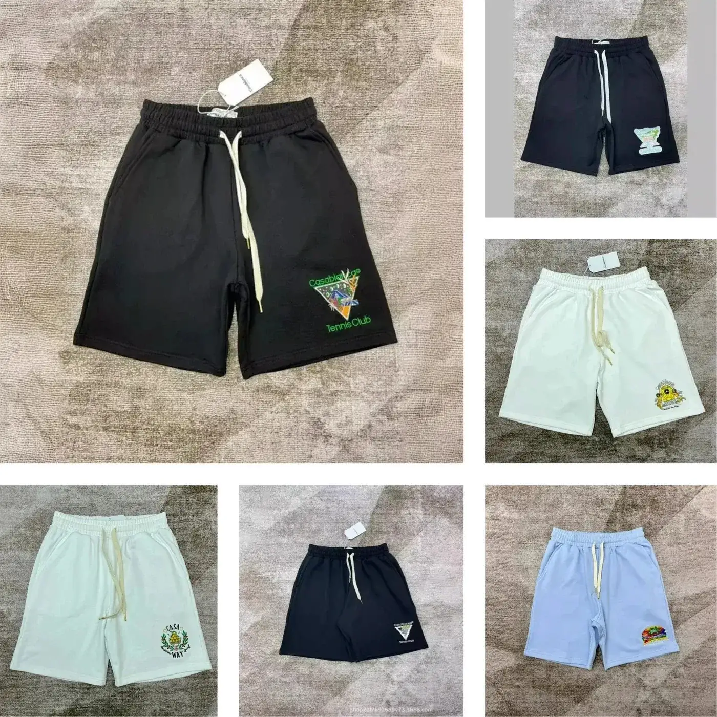Casablanca-Style "Tennis Club" Casual Sweatshorts