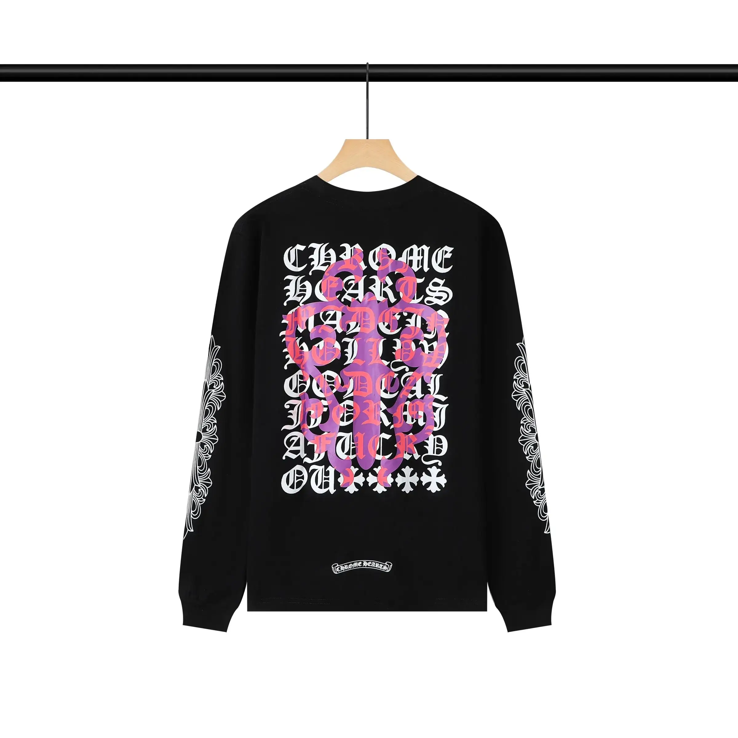 Chrome Hearts Hollywood Gradient Cross Long Sleeve T-Shirt Black