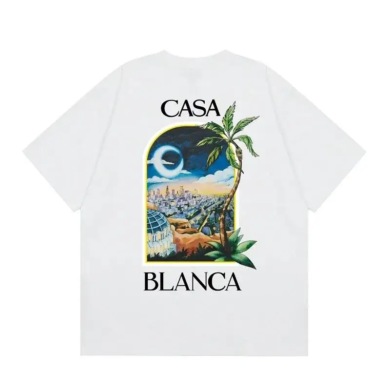 Casablanca Classic City Nightscape Print T-Shirt