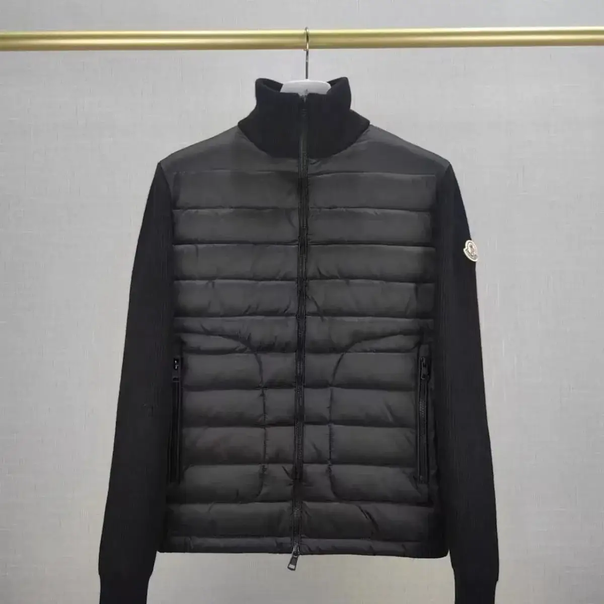 Moncler Knit-Sleeve Puffer Jacket