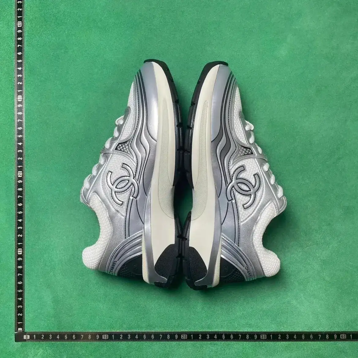 Chanel Silver Sneakers