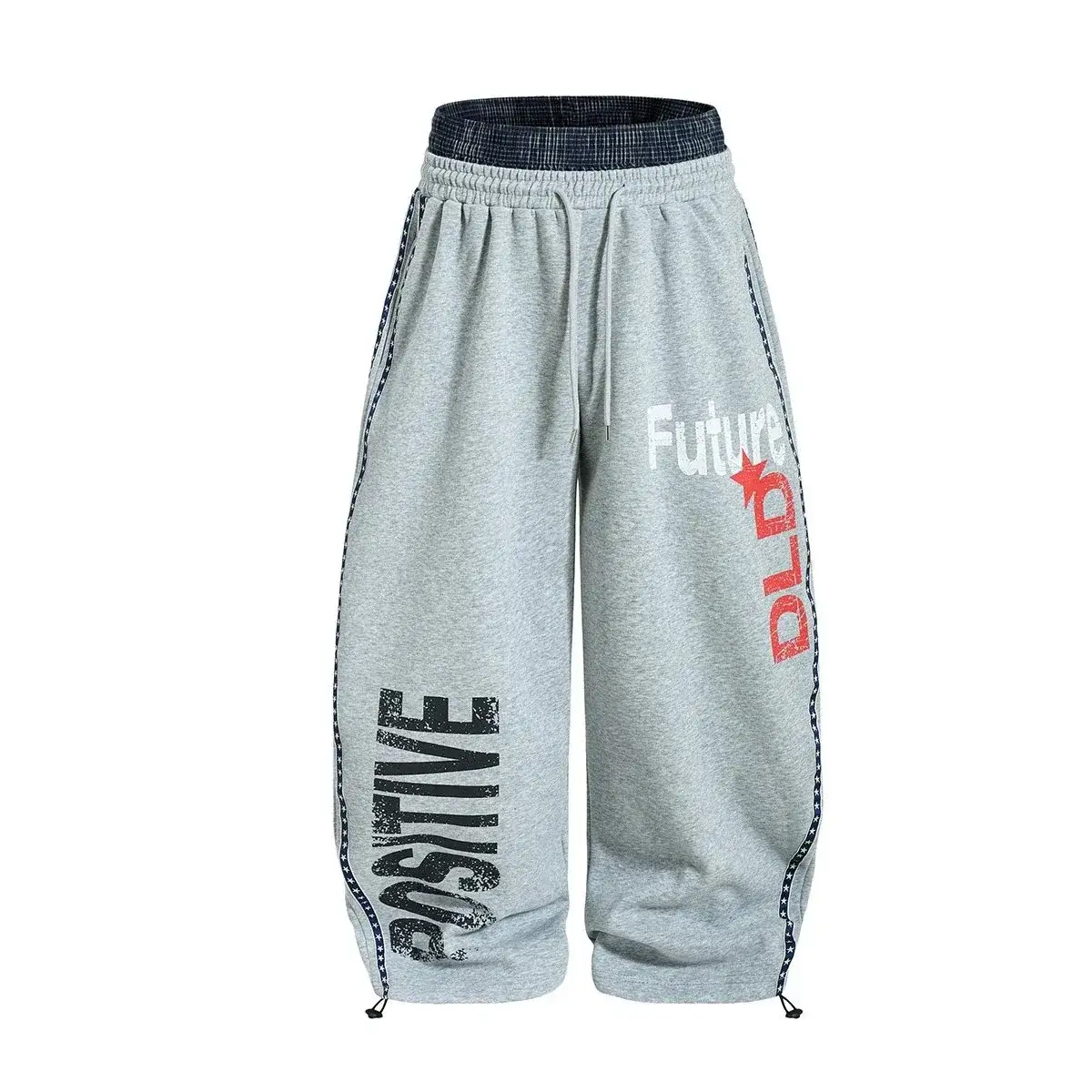 Printed Wide-Leg Sweatpants