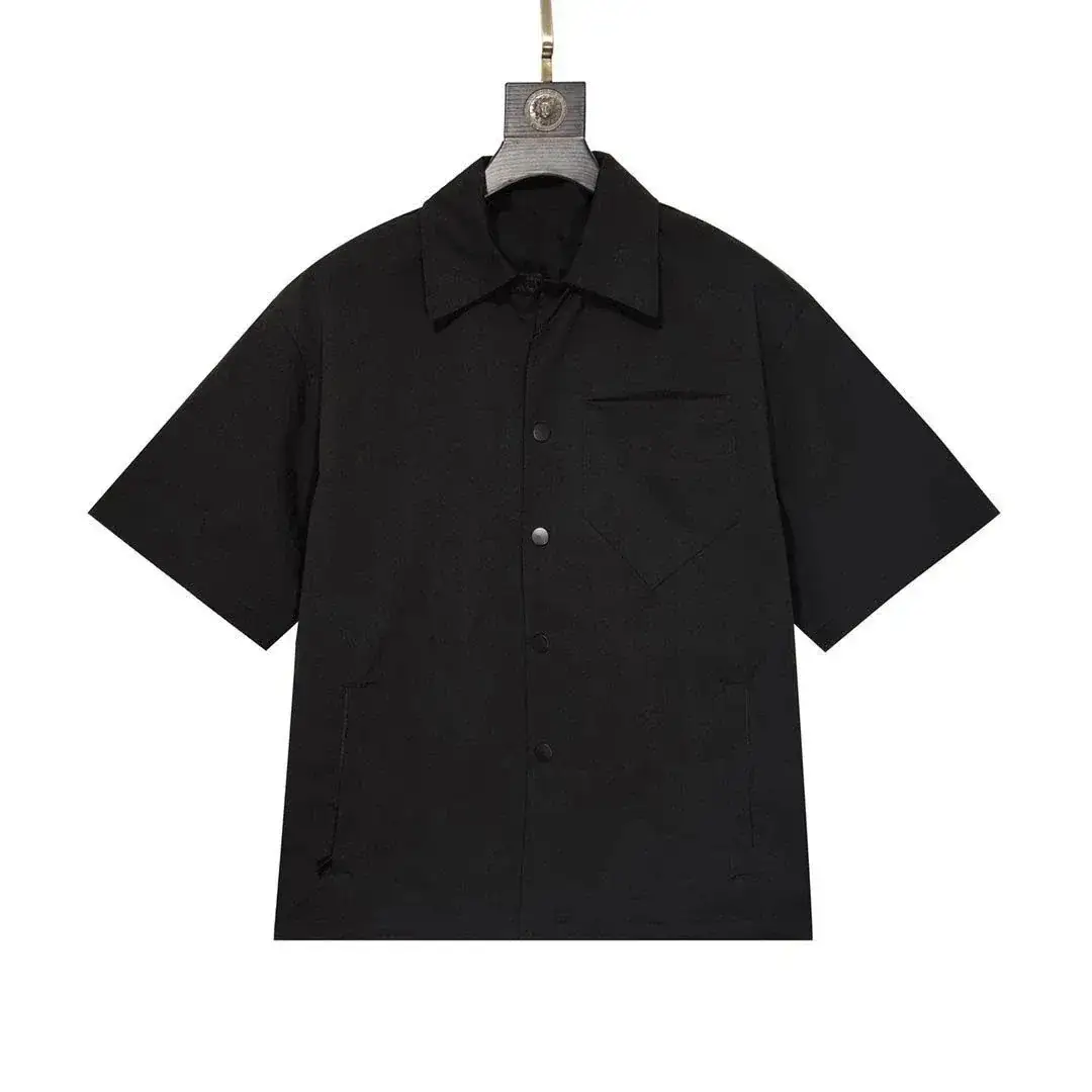 Black Short-Sleeve Overshirt