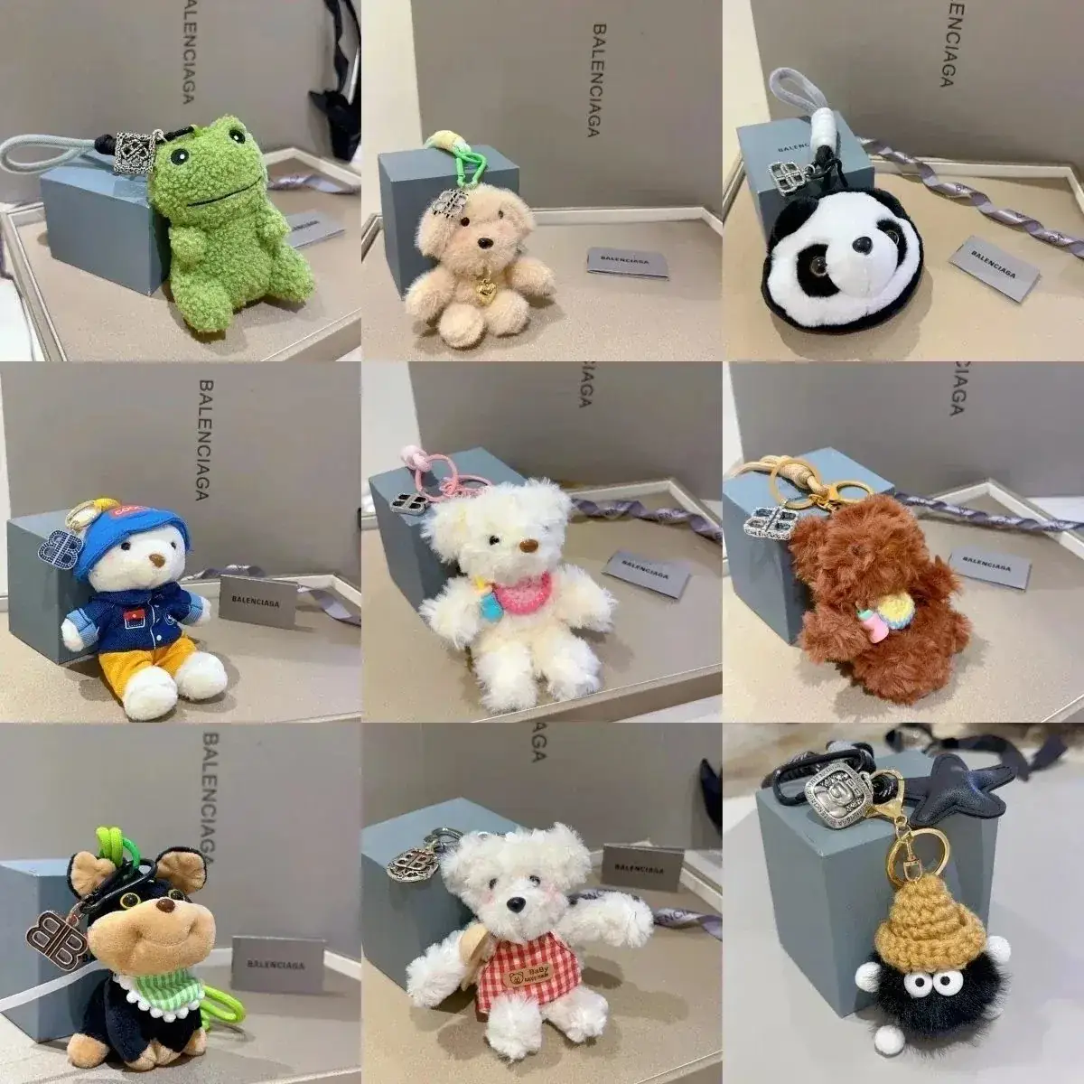 Balenciaga-Style Plush Keychain / Bag Charm
