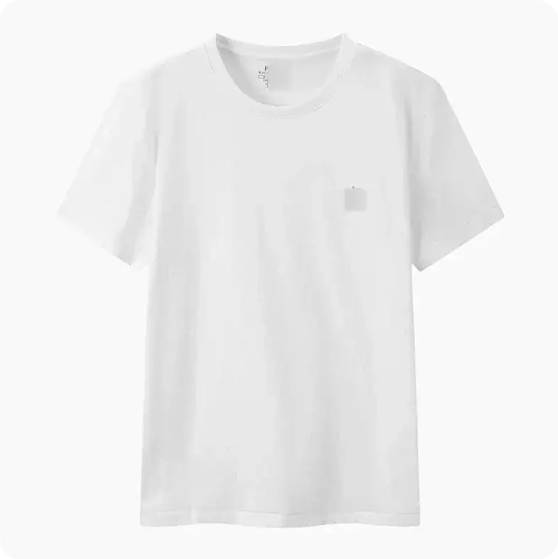 White Chest-Patch T-Shirt