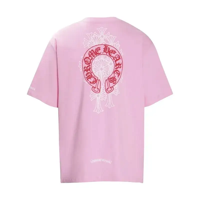 Chrome Hearts Classic Pink Horseshoe Sanskrit T-Shirt