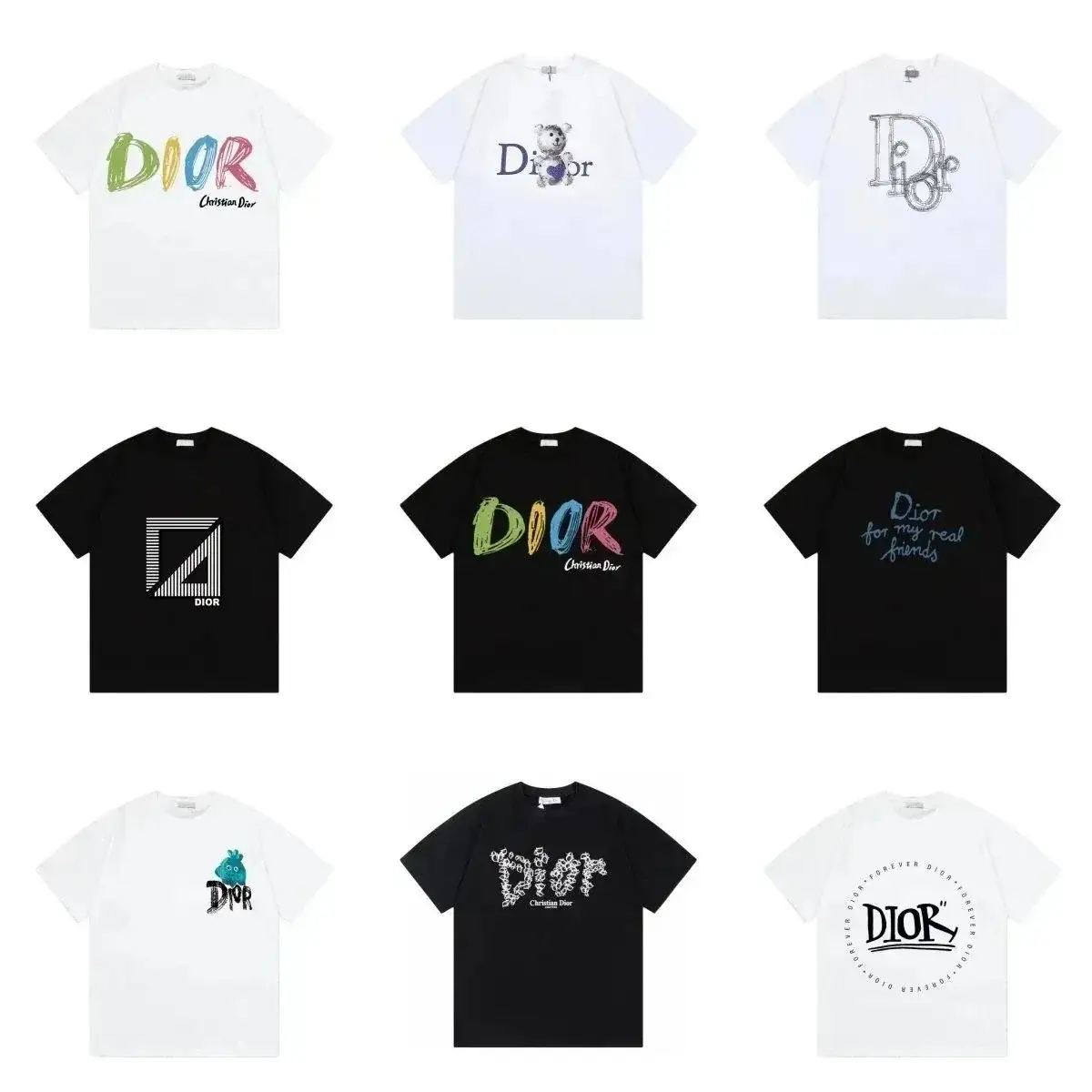 Dior-Style Casual T-Shirts