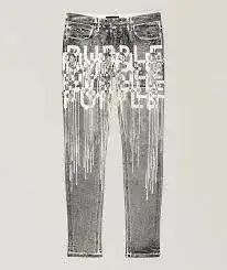 Purple Brand Graffiti Print Jeans