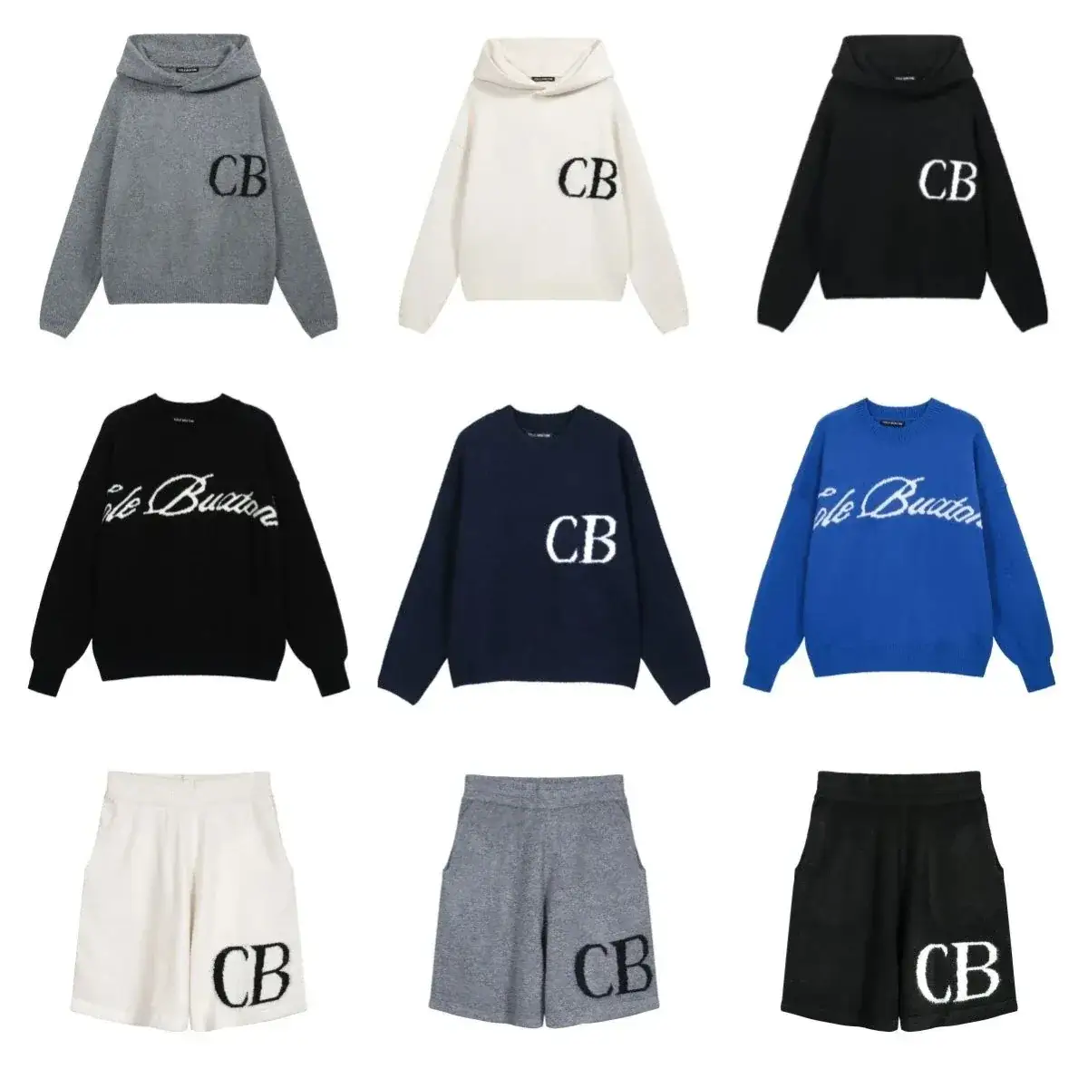 Cole Buxton Knit Sweatshirt Sets