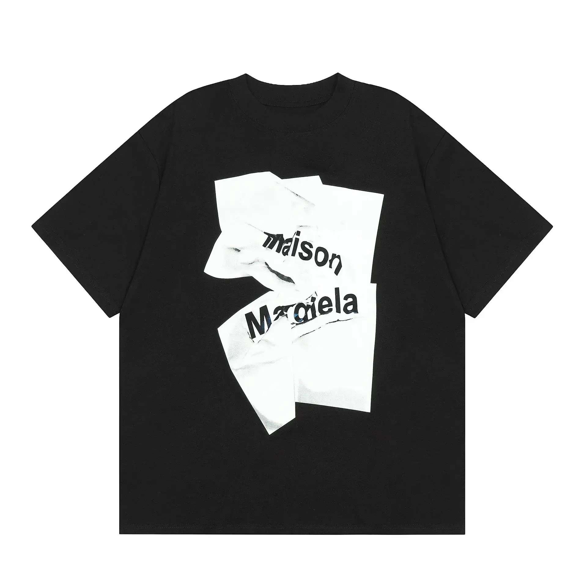 Maison Margiela Torn Paper Logo T-Shirt Black