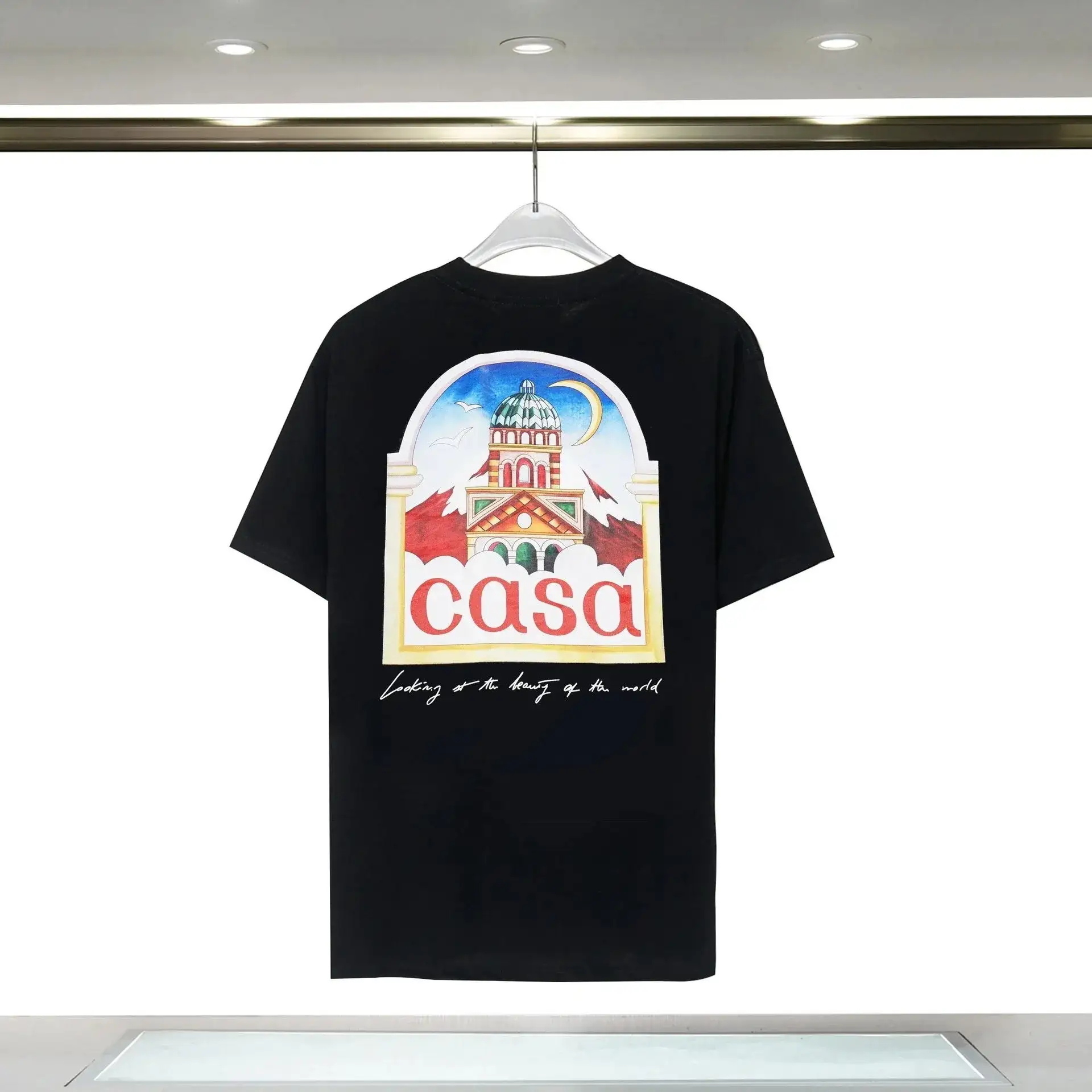 Casablanca Looking at the Beauty of the World T-Shirt Black