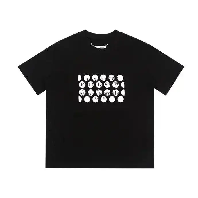 Maison Margiela Polka Dot Numbers Black T-Shirt