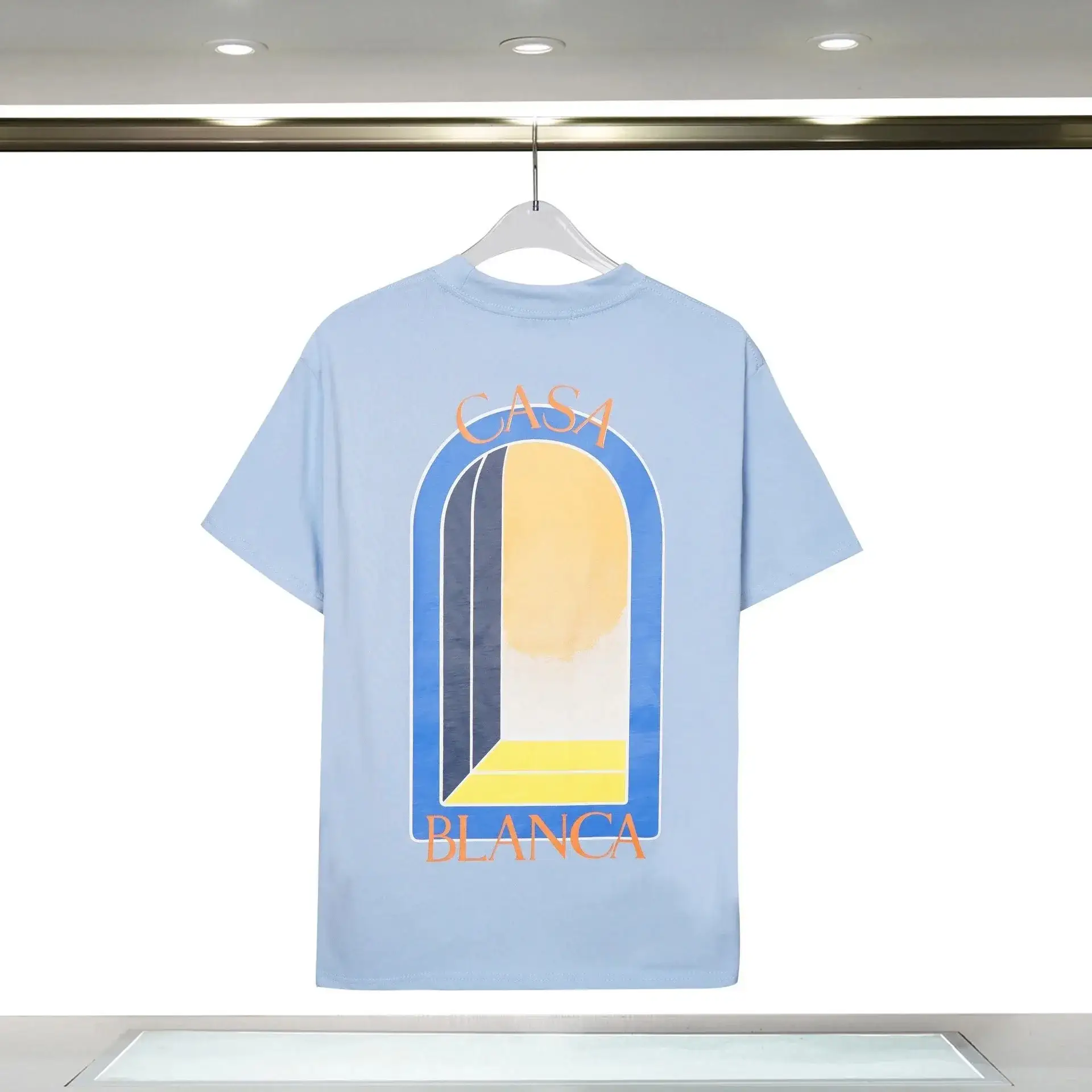 Casablanca Arch Logo Light Blue T-Shirt