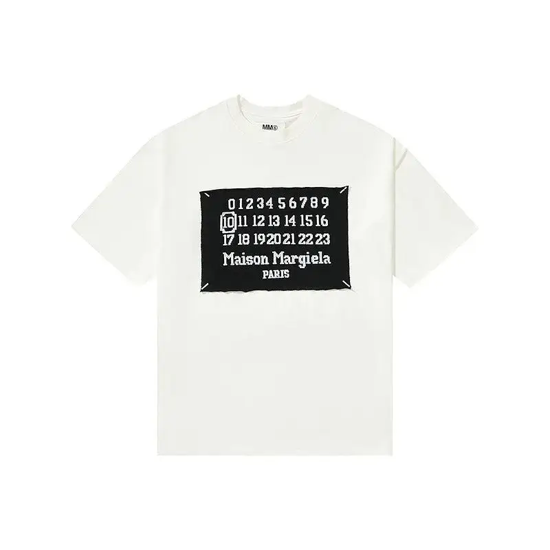 MM6 Maison Margiela Numeric Patch T-Shirt Off White