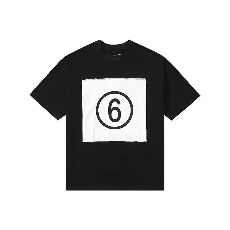 MM6 Maison Margiela Circle 6 Patch T-Shirt Black