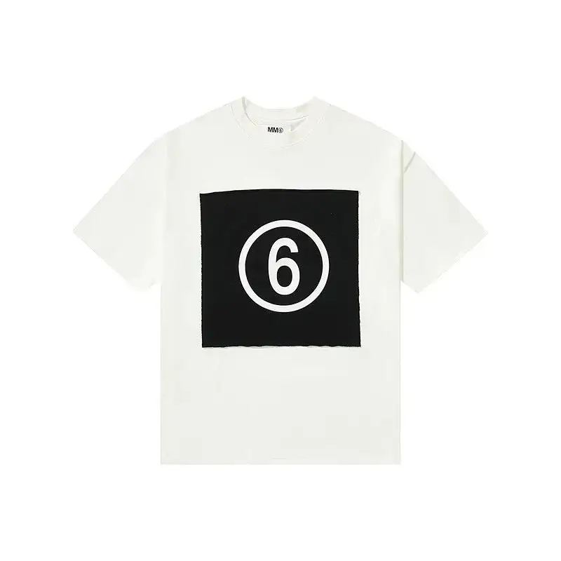 MM6 Maison Margiela Circle 6 Patch T-Shirt Off White