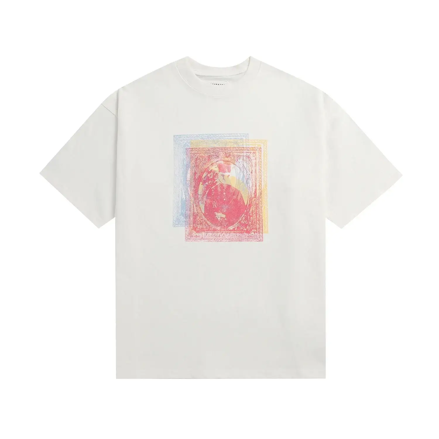MM6 Maison Margiela Framed Portrait Graphic T-Shirt Off White